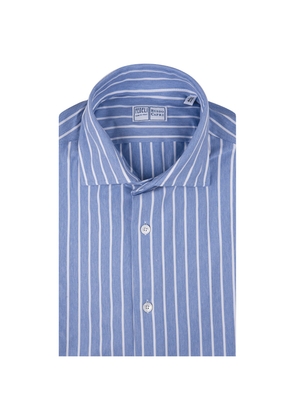 Fedeli Striped Blue Strech Shirt