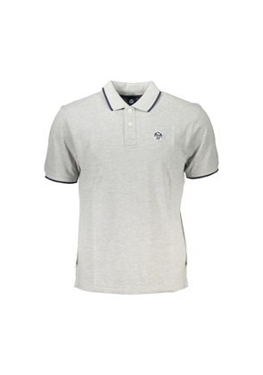 Gray Cotton Polo Shirt - S