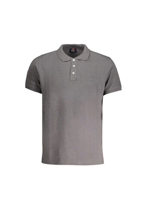 Gray Cotton Polo Shirt - M