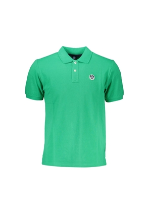 Green Cotton Polo Shirt - S