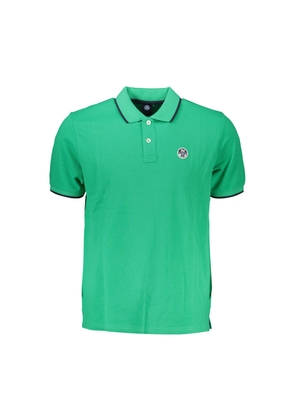 Green Cotton Polo Shirt - S