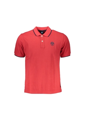Red Cotton Polo Shirt - S