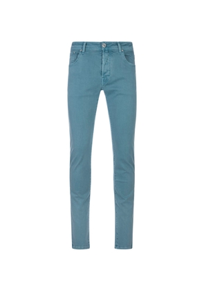 Jacob Cohen Nick Slim Fit Jeans In Teal Blue Denim