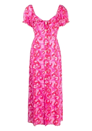 Rixo Briella floral-print midi dress - Pink