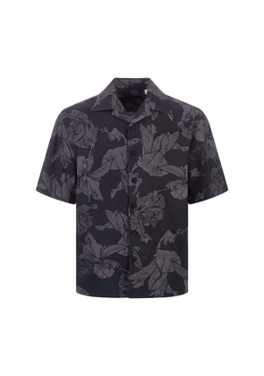 Neil Barrett Black Shirt With Floral Print
