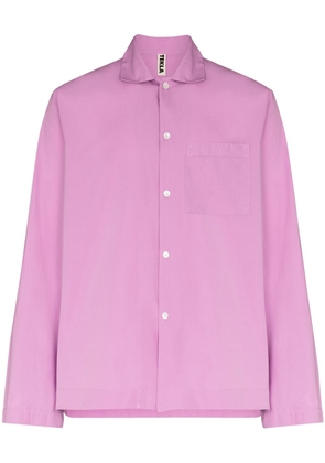 TEKLA organic cotton pajama shirt - Purple