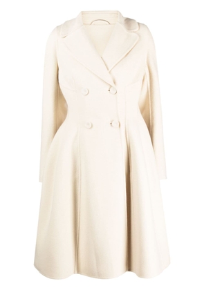 Ermanno Scervino A-line double-breasted wool coat - White