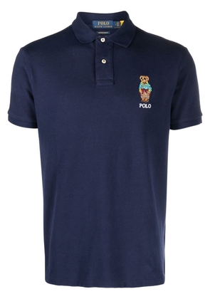 Polo Ralph Lauren Polo Bear logo cotton polo shirt - Blue
