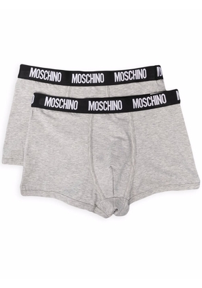 Moschino two-pack logo-waistband boxer briefs - Grey