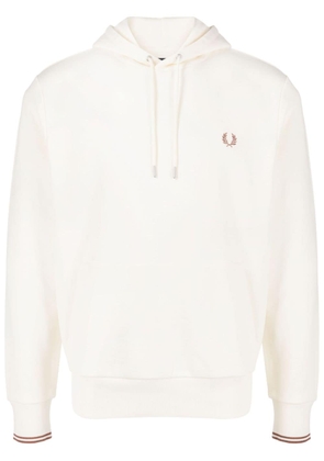 Fred Perry logo-embroidered drawstring hoodie - Yellow