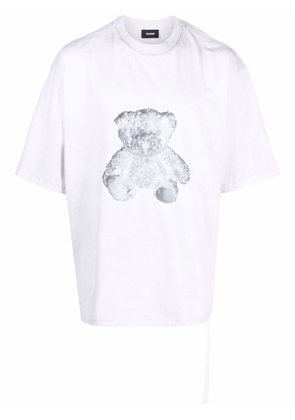 We11done negative teddy print T-shirt - Grey