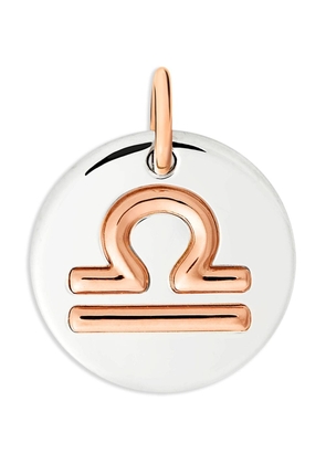 Dodo sterling silver and 9kt rose gold Libra charm