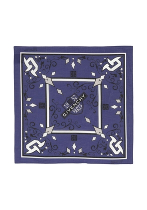 Givenchy 4G-motif graphic-print scarf - Blue