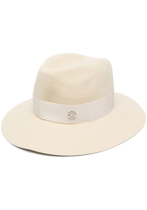 Maison Michel Henrietta wool felt fedora hat - Neutrals