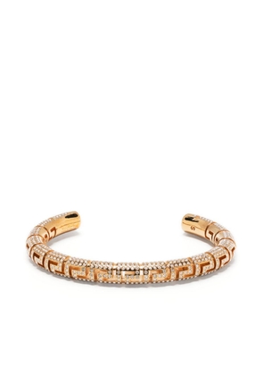 Versace Greca crystal-embellished cuff bracelet - Gold