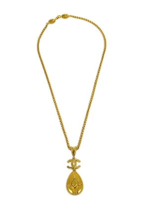 CHANEL Pre-Owned 1996 CC drop pendant necklace - Gold