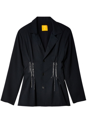 AIREI stitch-detail wool blazer - Black