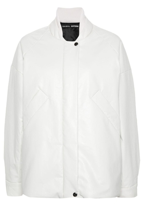 KASSL Editions coated padded bomber jacket - White