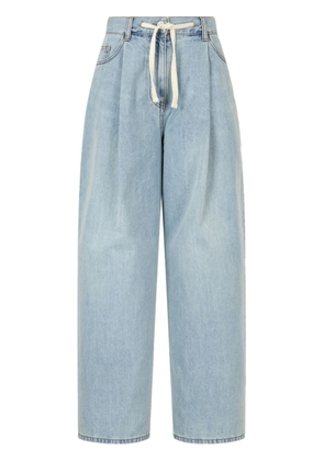 STUDIO TOMBOY drawstring-waist wide-leg jeans - Blue