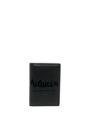 Alexander McQueen logo-print bi-fold wallet - Black