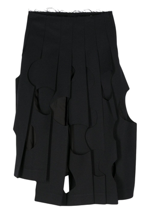 Comme Des Garçons asymmetric-design pleated skirt - Blue