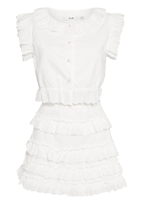 b+ab broderie-anglaise cotton miniskirt set - White