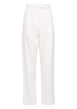 Self-Portrait high-waisted tailored trousers - White