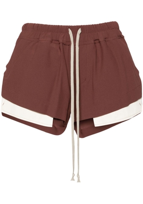 Rick Owens Fog exposed-pockets mini shorts - Brown