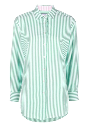 MC2 Saint Barth Brigitte embroidered stripe-print shirt - Green