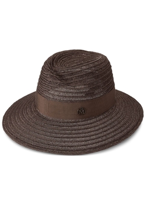 Maison Michel Virginie straw fedora hat - Brown