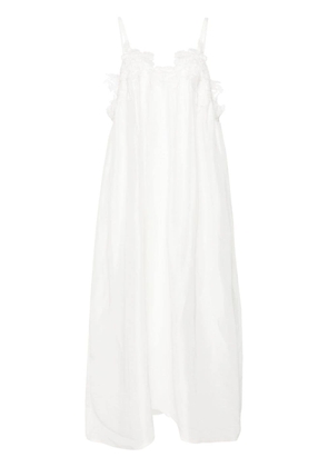 MAURIZIO MYKONOS sleeveless lace-detail midi dress - White