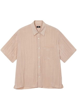 STUDIO TOMBOY creased short-sleeved shirt - Pink