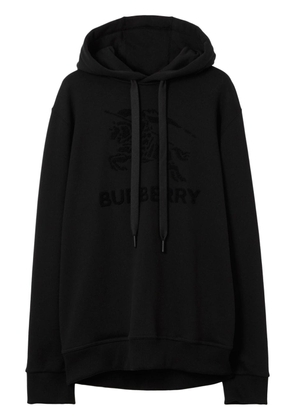 Burberry Equestrian Knight-print cotton hoodie - Black