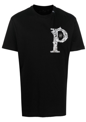 Philipp Plein logo print T-shirt - Black