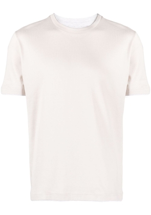 Eleventy crew-neck cotton T-shirt - Neutrals