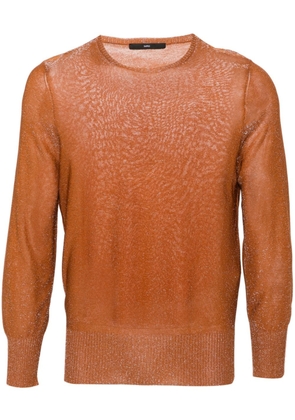 SAPIO lurex fine-knit jumper - Orange