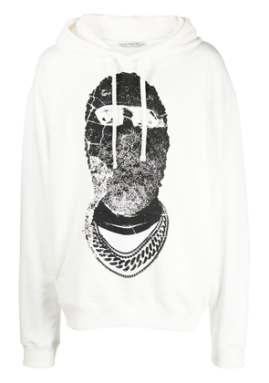 Ih Nom Uh Nit graphic-print drawstring hoodie - White