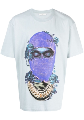 Ih Nom Uh Nit Mask Roses cotton T-shirt - Blue