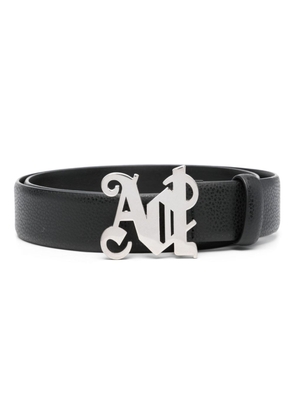 Palm Angels PA Monogram leather belt - Black