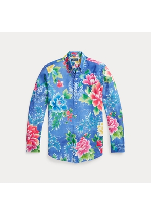 Custom Fit Floral Linen Shirt