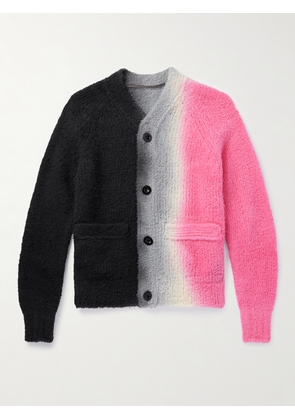 Sacai - Tie-Dyed Wool-Blend Cardigan - Men - Pink - 1