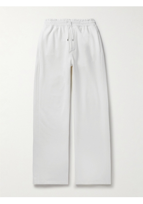 SAINT LAURENT - Wide-Leg Cotton-Jersey Sweatpants - Men - White - M