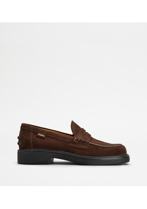 Tod's - Loafers in Suede, BROWN, 35 - Shoes