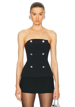 L'AGENCE Fay Strapless Bustier in Black - Black. Size 10 (also in 0).