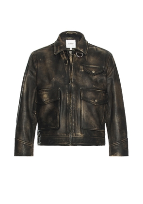 Found Leather Pocket Jacket in Black - Black. Size M (also in ).
