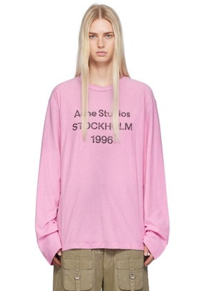 Acne Studios Pink Relaxed-Fit T-Shirt