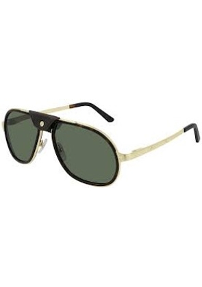 Cartier Polarized Green Pilot Unisex Sunglasses CT0241S 002 57