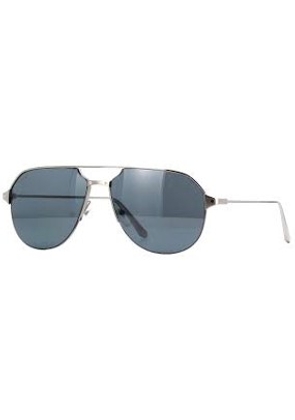 Cartier Grey Mirror Pilot Mens Sunglasses CT0229S 005 60
