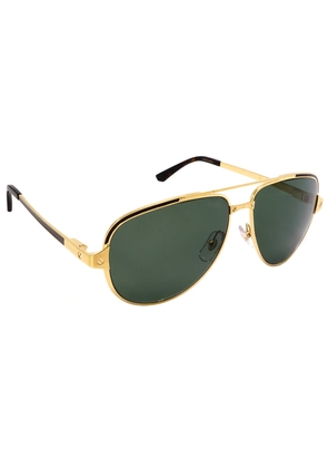 Cartier Green Pilot Mens Sunglasses CT0192S 002 60