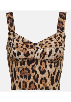 Dolce&Gabbana x Kim Leopard-print bustier top